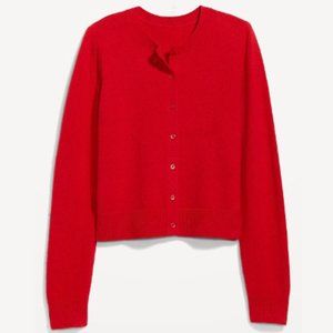 Old Navy SoSoft Cropped Cardigan Sweater, Red - "Robby Red" - M, NWT
